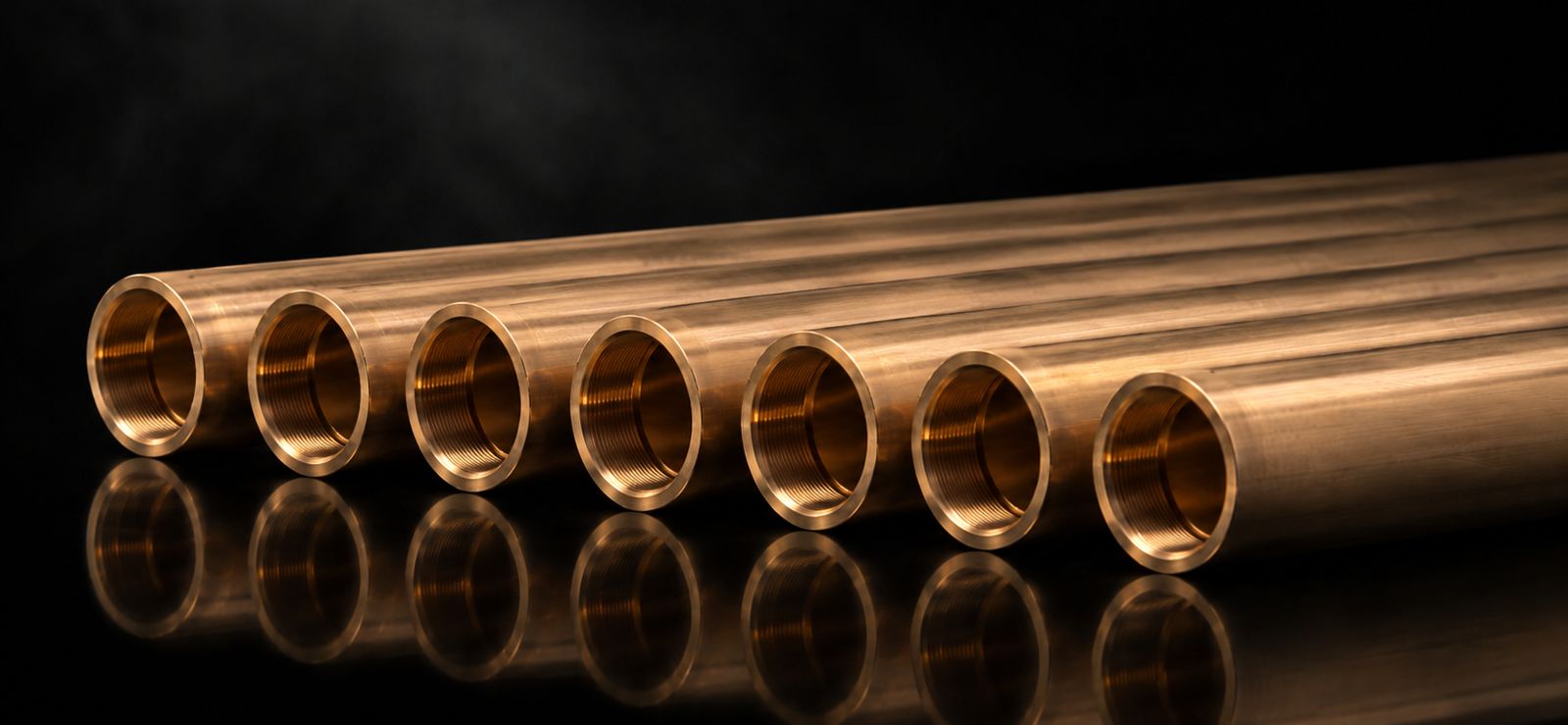Seven beryllium copper pressure housings